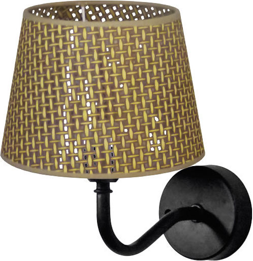 Heronia Modern Lamp Wall with Integrated LED Black 23x20cm