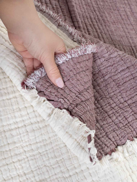 Aigaion Super Soft Cuvertură Extra-dublu Burgundy 250x240cm