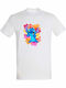 Детска тениска White Stitch Hawaiian Flowers