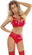 Rot Heißes Dentelle-Set von Provocative