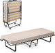 Pat Pliant Cu Saltea Single Bej 200x90x41cm