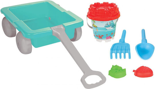 Beach Bucket Trolley Set 06112 Turquoise 7pcs 8693461061127 18m+ Pilsan Moni-112092