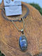 Brass Chain Necklace Approximately 24 cm Labradorite
