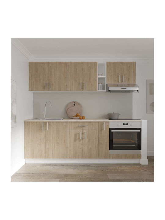 Jolly Floor Cabinet with Countertop Natural/white Wood 20x50x80cm