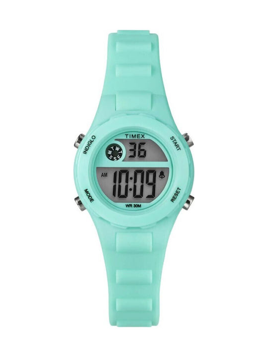 Timex Kinder-Digitaluhr mit Kautschuk/Plastikarmband Türkis