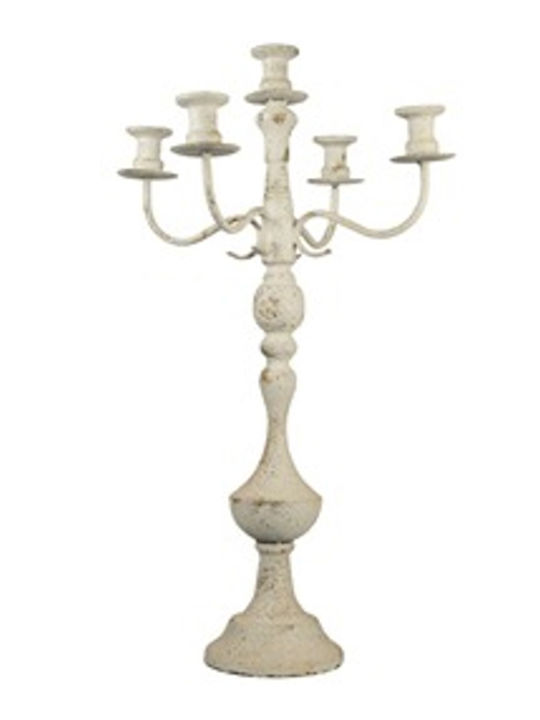 Zen Collection Kerzenhalter Metall in Beige Farbe 38.5x38.5x38.5cm 1Stück