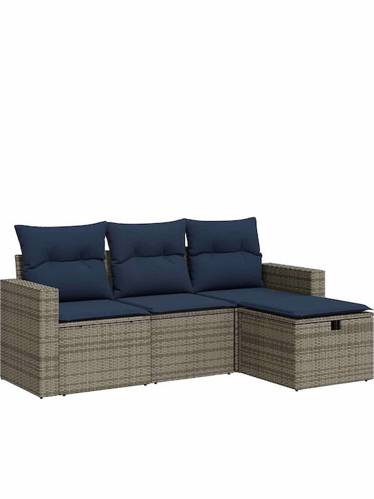 Outdoor Corner Sofa Rattan With Cushions 55x55x...