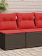 Two-Seater Outdoor Sofa Rattan with Cushions 55x55x69cm