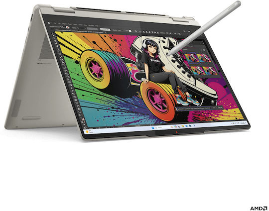 Lenovo Yoga 7 2-in-1 14AKP10 14 Zoll OLED Touchscreen 120Hz Ryzen AI 300 Serie-7 350/32GB/1TB SSD W11 Startseite Seashell (GR Tastatursprache)