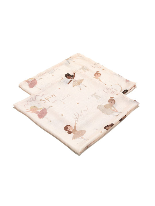 La Millou Bamboo Swaddle Blanket Muslin Pink 70x70cm 2 Pieces