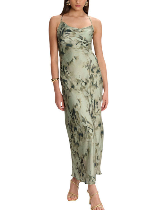 ALE - The Non Usual Casual Satin Kleid Für Hochzeit - Taufe Grün