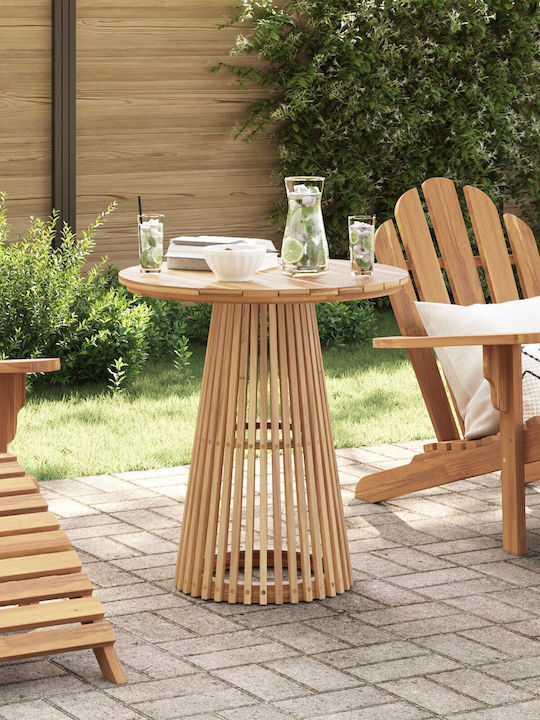Garden & Terrace Table for Small Outdoor Spaces from Teak Brown 70x70x75cm