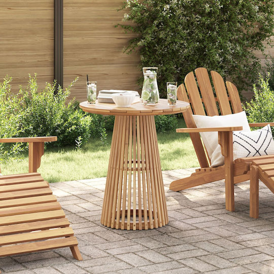 Garten- und Terrassentisch aus Teak Braune 70x70x75cm