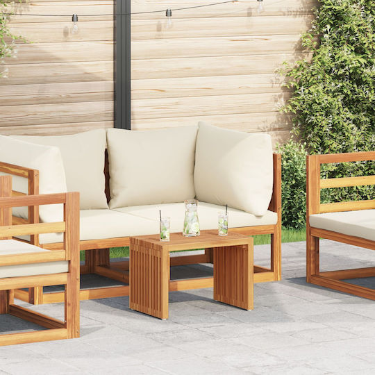 Sitting Room Table for Small Outdoor Spaces from Teak Brown 50x32.5x35cm
