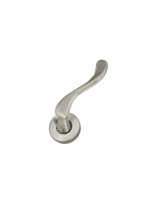 CasaDino Lever Middle Door with Rosette Nickel Matte