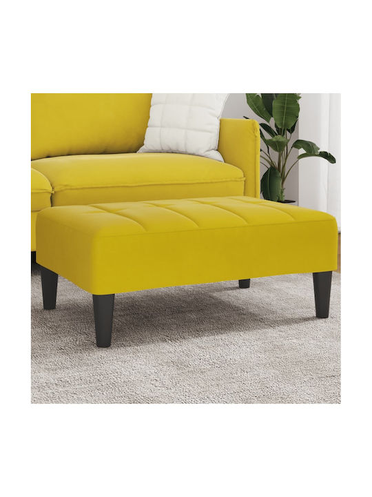 Stool Footstool Upholstered with Velvet Yellow ...