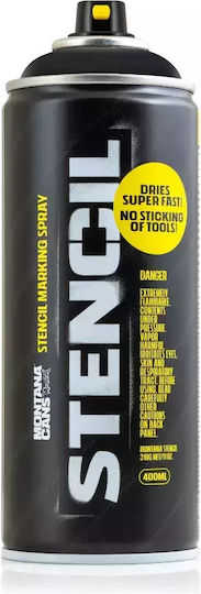 Montana Cans Σπρέι Βαφής Υψηλής Θερμοκρασίας με Ματ Εφέ Μαύρο 9000 - Black 400ml