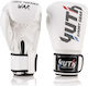 Yuth Boxing Gloves Leather for Match White