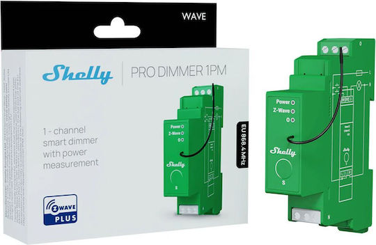 Shelly Wave Pro Dimmer 1pm Dimmer Ράγας WiFi 240V