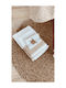Velvet White Set of baby towels 2pcs Natural