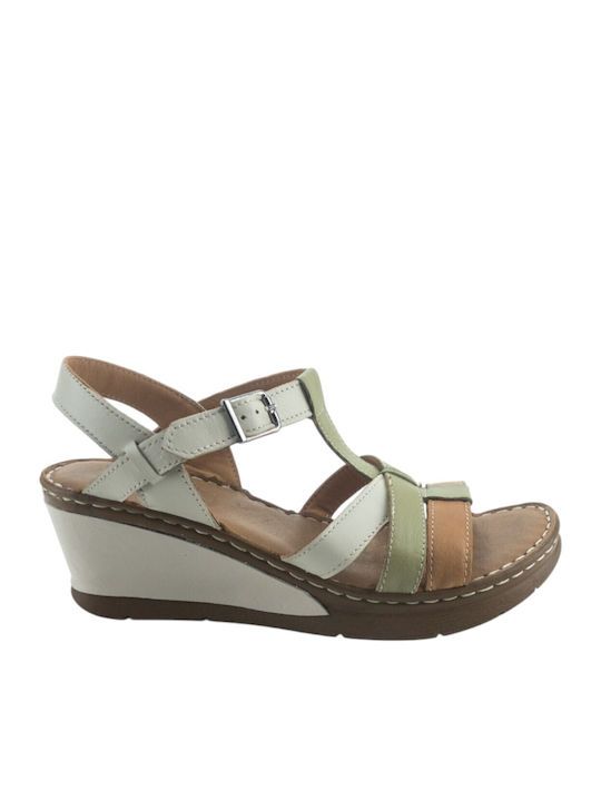 Damenplattformen Beige