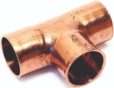Меден редукционен тройник 15-22мм F мм 22-15-22