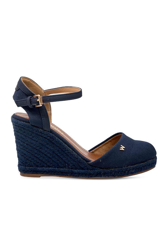Brava Women's Fabric Platform Espadrilles Blue