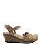 Damenplattformen Tabac Braun