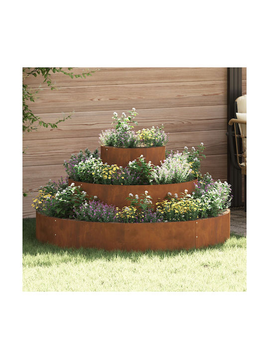 vidaXL Pot Metallic Brown 120x120cm.