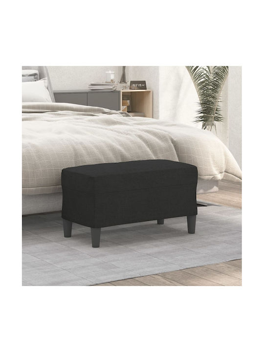 Fabric Upholstered Bench Stool Black 70x35x41cm