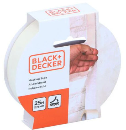 Bandă de mascare Black & Decker 25m X 36mm