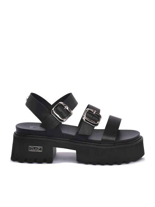 Cult Leather Sandals Black