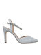 Synthetic Leather Silver High Heels