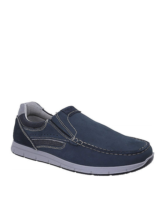 Δερμάτινα Ανδρικά Μοκασίνια Blue/Grey