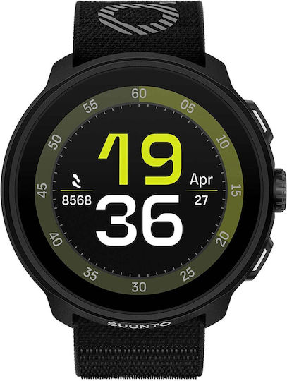 Suunto Run Stainless Steel 46mm Smartwatch with Heart Rate Monitor (All Black)