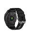 Techsuit Armband Rostfreier Stahl Schwarz (Instinct 2S Solar/Approach S70 42mm/Fenix 7S Pro Saphir Solar)