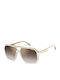 Carrera Woman Sunglasses with Beige Metallic Frame and Grey Gradient Lens 01/S VVP/YK