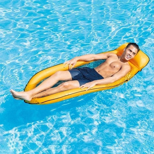 Saltea Gonflabilă Intex cu Plasă Intex 1.78x0.94m Galbenă