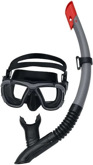 Bestway Snorkel Mask Set for Kids 14+ Years & Adults Black-Grey