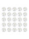 Sheet of White Pearl Stickers for Hairstyling Size 10mm 25 Pieces