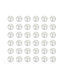 Sheet of White Pearl Stickers for Hairstyling Size 8mm 36 Pieces