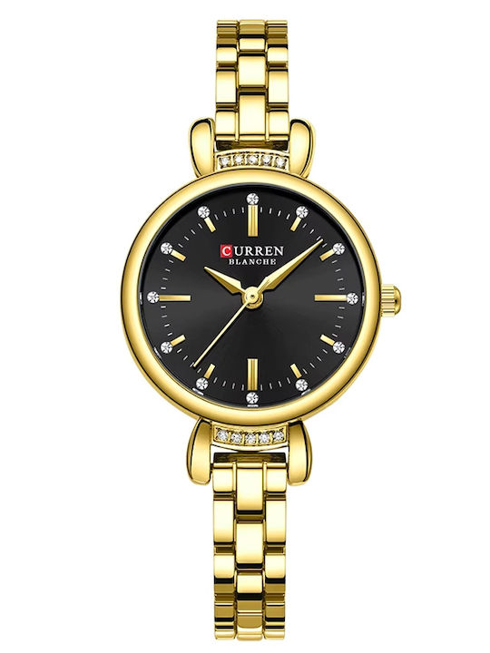Curren Women's Watch with Gold Metal Bracelet
