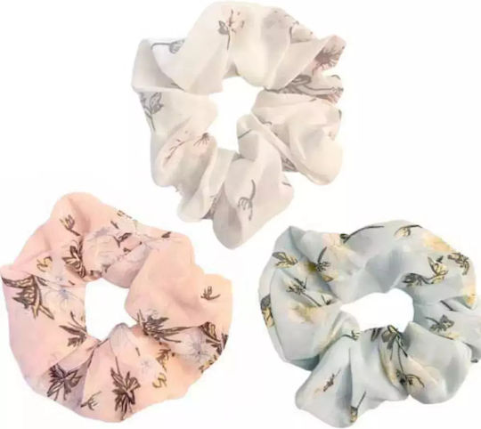 Set aus 3 Haargummis Rosa Weiß Hellblau Bode 47286
