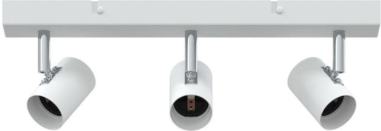 vidaXL Triple Spot with Socket E27 in White Color