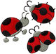 Application 3 Ladybugs Mono-quick 10064 3.6 x 2.8 cm Glue-On