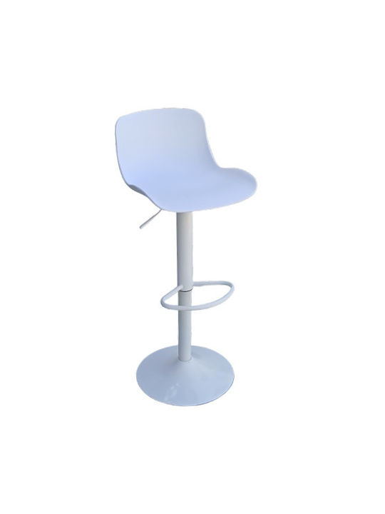 Stool Bar More with Adjustable Height White 43x35x75-104cm