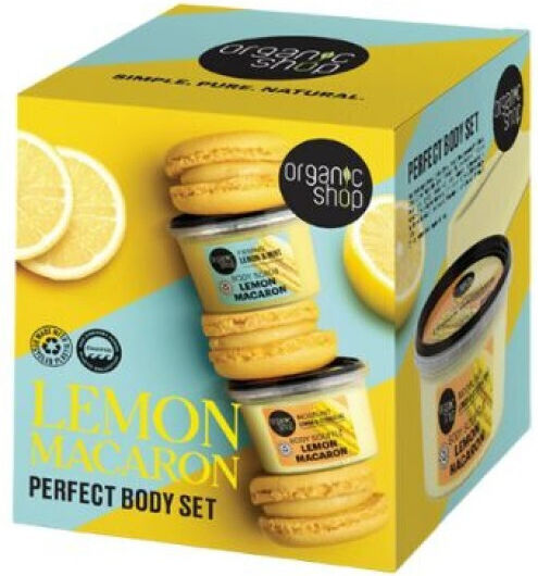 Natura Siberica Natura Siberica Lemon Macaron Fusion Perfect Body Set Body Scrub Lemon Macaron-απολεπιστικό Σώματος Λεμόνι 250ml & Body Souffle Lemon Macaron-γαλάκτωμα Σώματος Λεμόνι 250ml