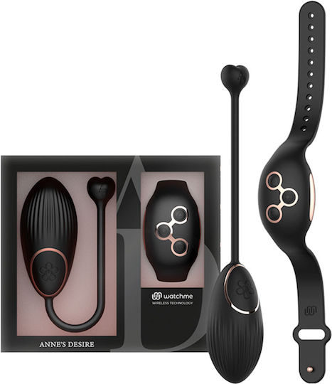 WatchMe Mini Δονητής Egg με Απομακρυσμένο Έλεγχο 7cm Μαύρος