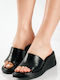 Wide Strap Black Platforms