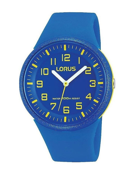 Lorus Men's Watch Battery with Blue Rubber Strap